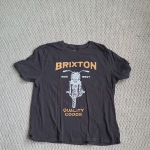 Brixton Charcoal and Orange Graphic Tee